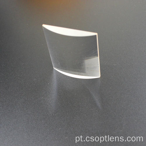 Lente cilíndrica quadrada de sílica fundida PCX de 12,7 mm